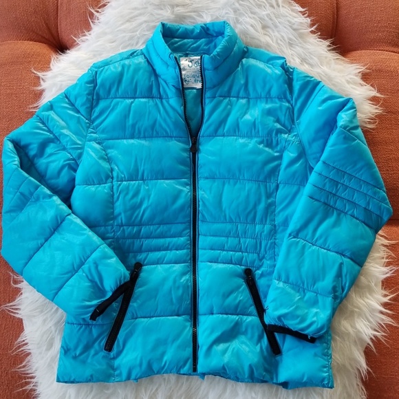 Justice Other - Justice lightweight Turquoise light puffer jacket